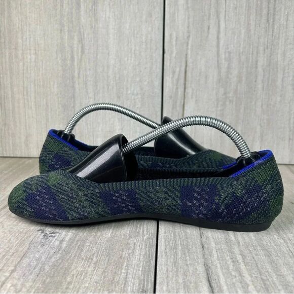 RARE RETIRED Rothy’s Forest Tartan Plaid Round Toe Ballet Flats Womens Size 6.5 - Picture 2 of 10